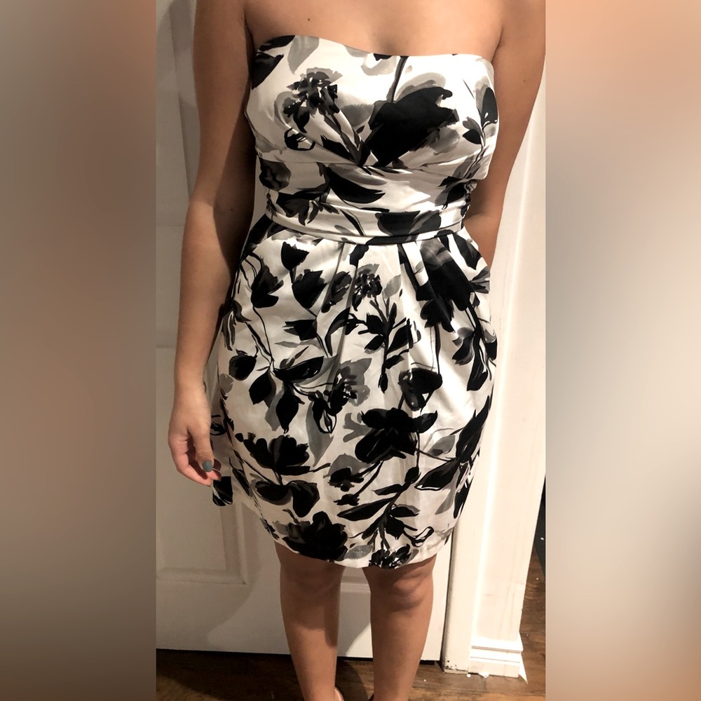 Floral Strapless Dress - Picture 1 of 4